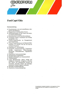 Ford Capri Ghia Innenausstattung